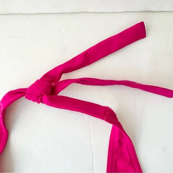 NWT ERES “Compact Stud” Full Cup Triangle Bikini Top Braided Circle Pink Size 14 - Picture 10 of 16